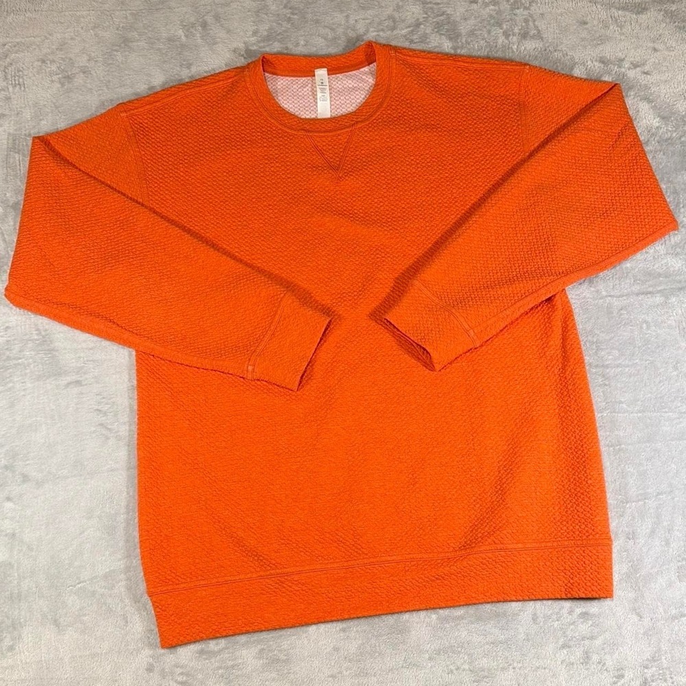 Lululemon All Yours Textured Crewneck Sweatshirt | Orange | Size 10